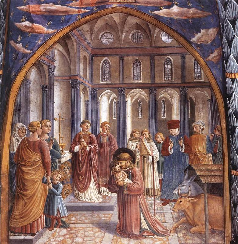 GOZZOLI, Benozzo Scenes from the Life of St Francis (Scene 9, north wall) dh